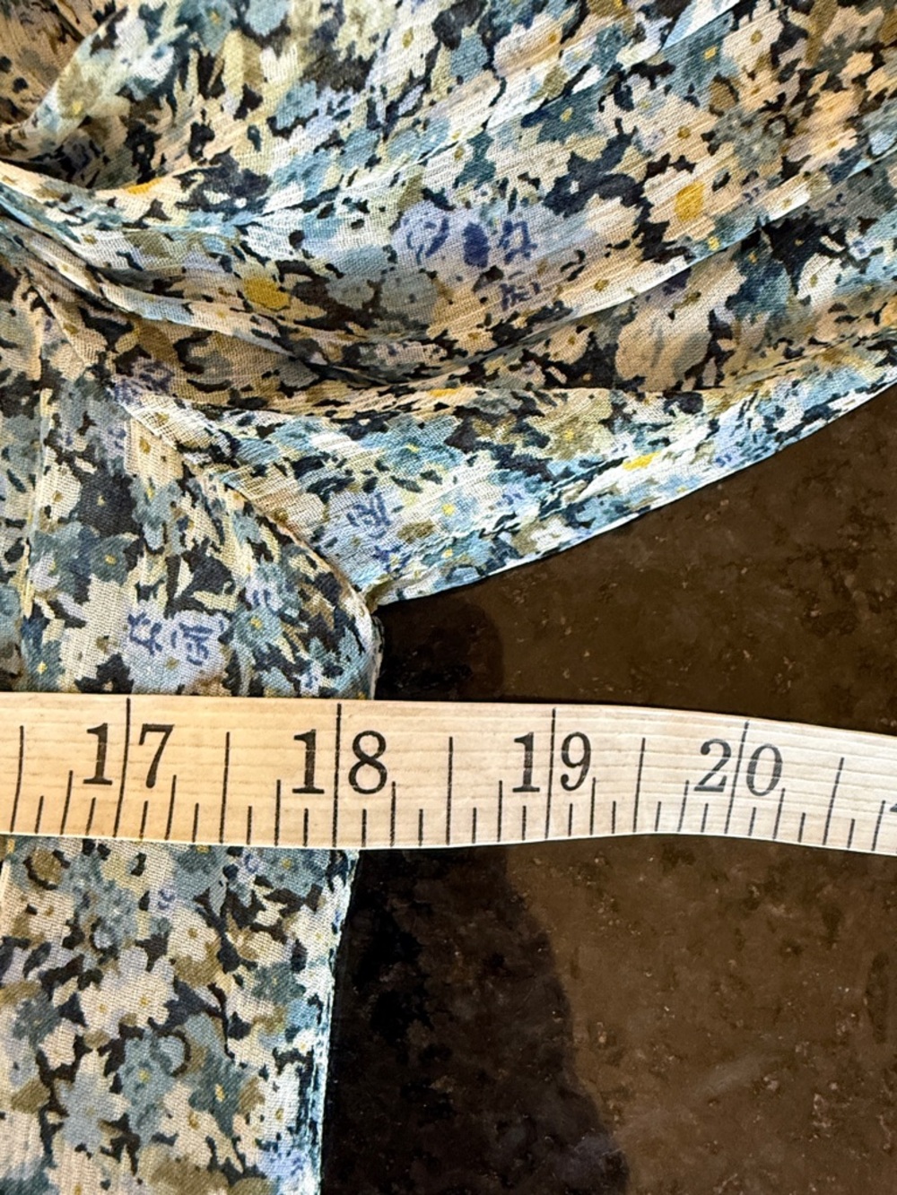Sezane Aurena Boho Mini Dress Garden Blue Floral Print Size 38 (US size 6/8) - Picture 9 of 14